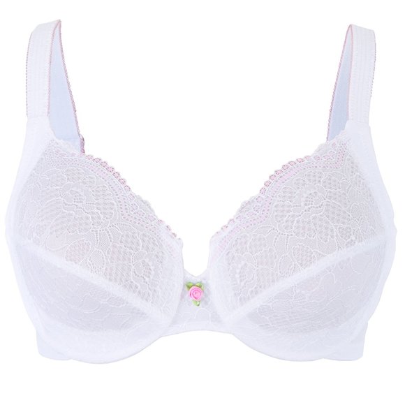 Set of 3! 46C Wonderwire Lace Bra (Side-Smoothing) MAX-COMFORT White NEW - Picture 2 of 10